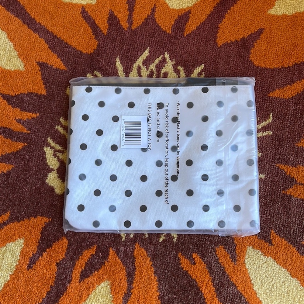 Kate Spade Large Canvas Polka Dot Zip Pouch - Picture 9 of 16